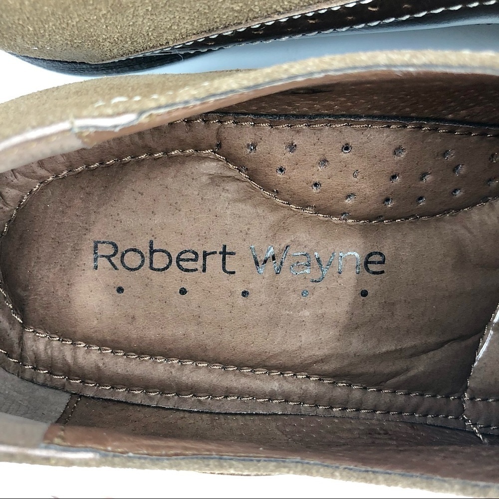 Nwt Robert Wayne Creid Derby Oxford Shoes Suede Leather Brown Tan Sz 10d W/ Box — image 8 of 8